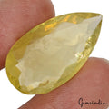 24.50 Ct Natural Untreated Yellow Citrine Pear Cut Faceted Loose Gem For Jewelry