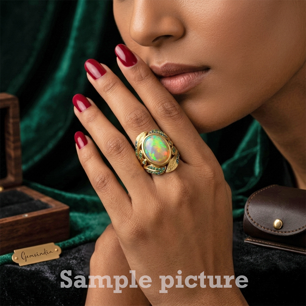 1.30 Ct Natural Untreated Welo Ethiopian Opal Oval Cab Jewelry King Loose Gems