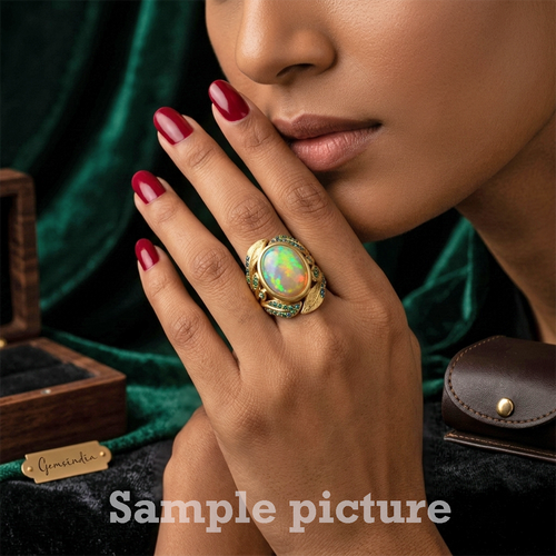 1.30 Ct Natural Untreated Welo Ethiopian Opal Oval Cab Jewelry King Loose Gems