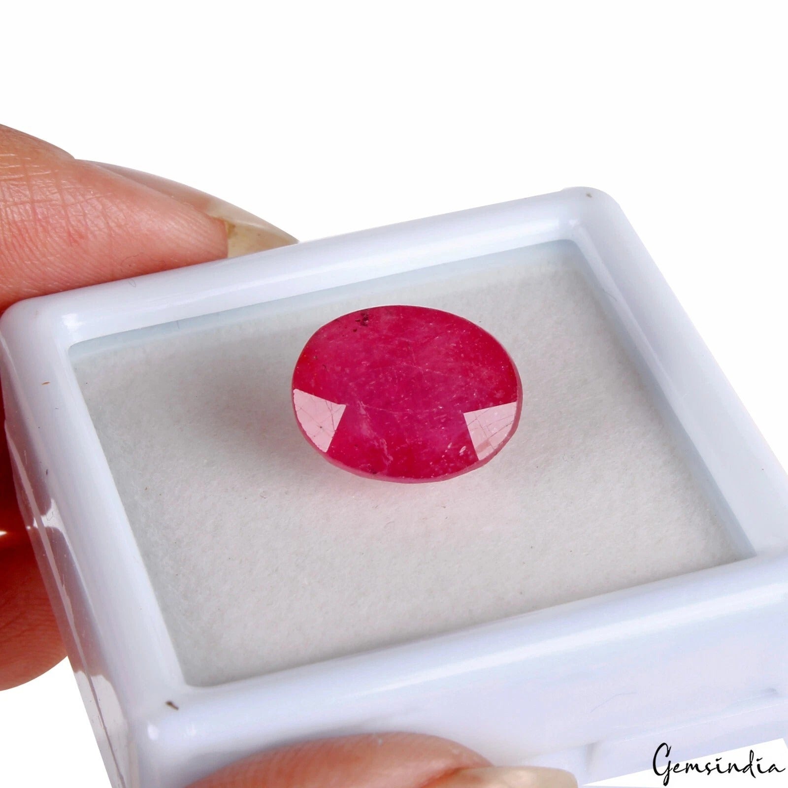 9.60 Cts Natural Mozambique Red Ruby Oval Faceted Cut Loose Gem For Ring