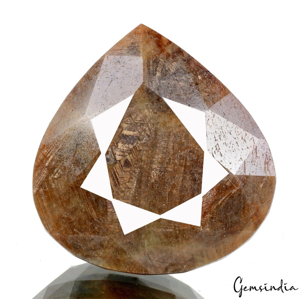 Certified 900 Ct Natural Untreated Golden Brown Sapphire Pear Cut Huge Loose Gem
