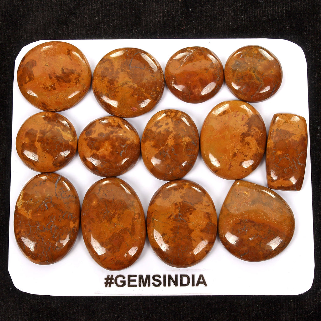 400 Cts Natural Brown Agate Mix Cabochon 20-32mm Loose Untreated Gemstones Lot