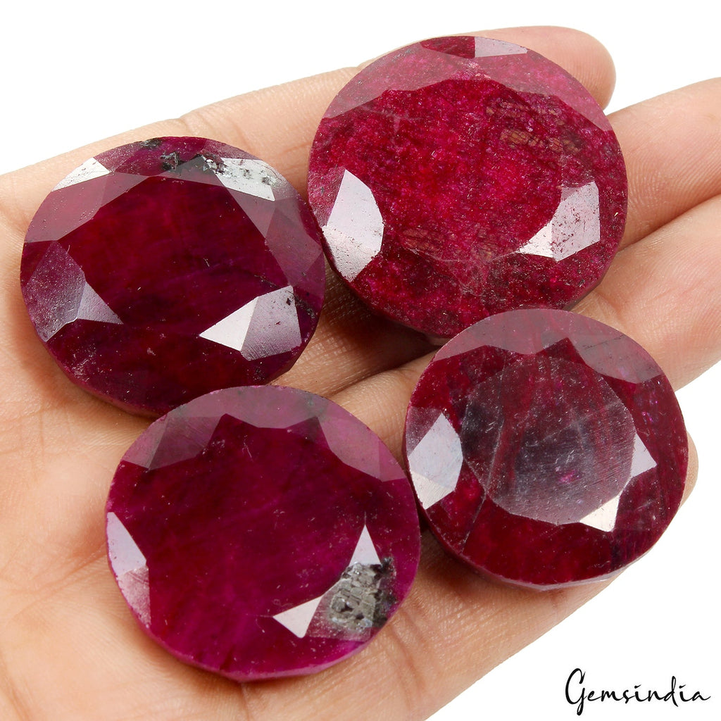 Certified Natural African Ruby 30-35mm Round Cut Loose Pendant Size Gems 650 Ct
