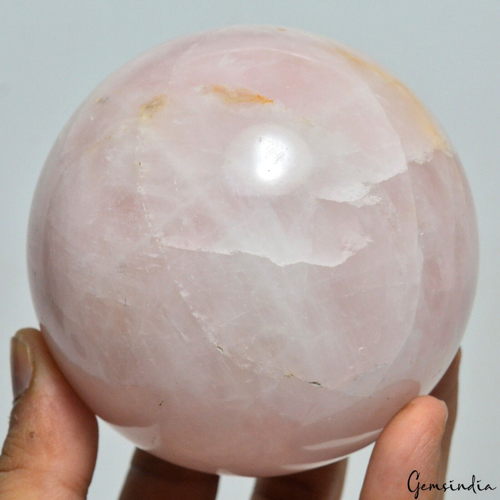 Museum Size 1.1 Kilo Natural Rose Quartz Sphere Gem Crystal Healing Minerals
