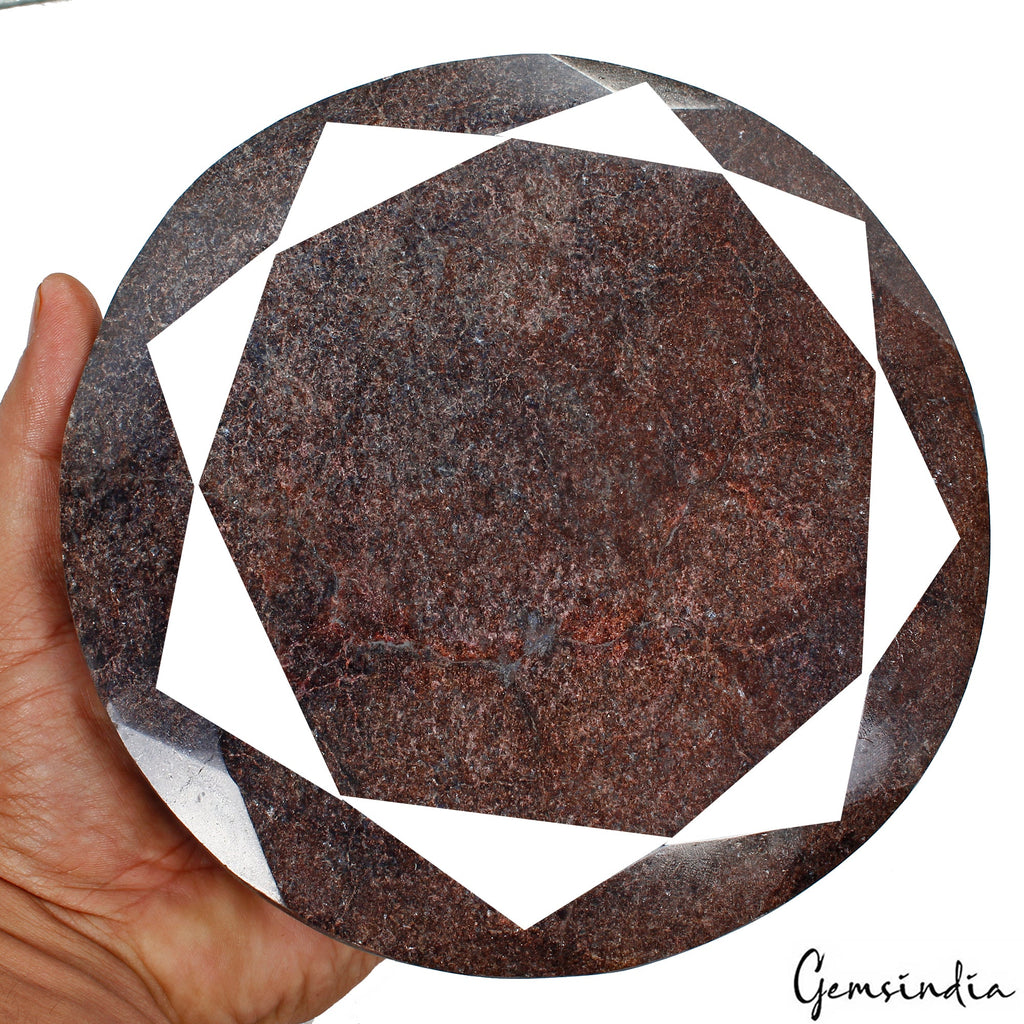 4 Kg Natural Blue Sapphire Round Cut Madagascar Large Top Grade Gemstone W Stand