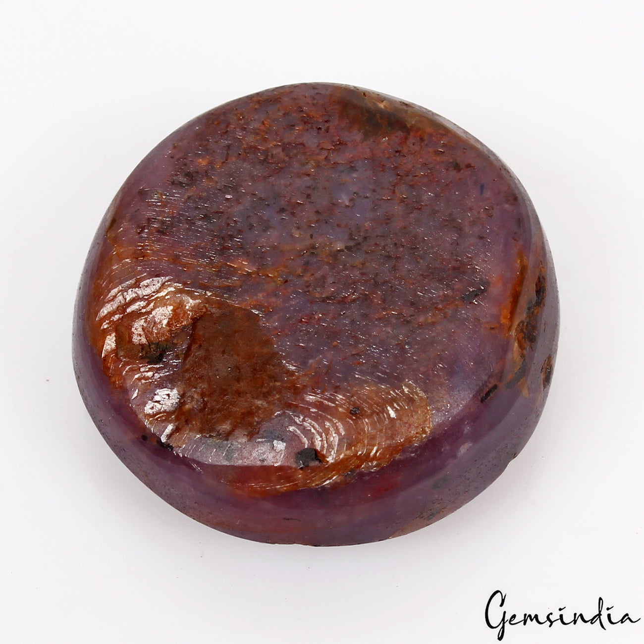 Ruby Cabochon, Uneven Round Cabochon, Untreated — 26x25x11mm, 92 Ct