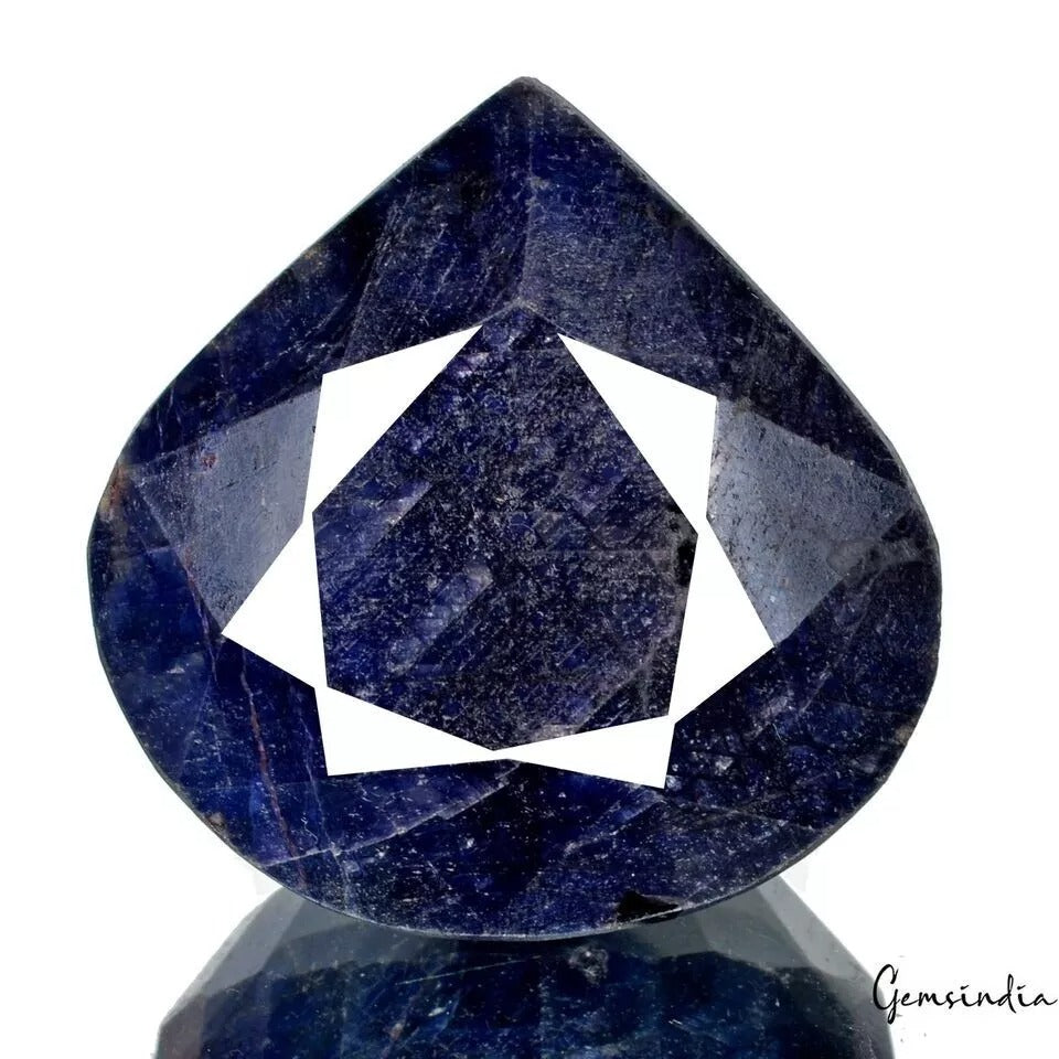 630 Ct Natural Blue Sapphire Pear Faceted Earth Mined Museum Size Loose Gemstone