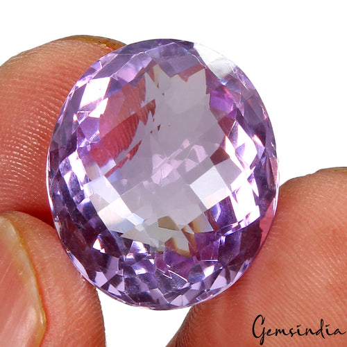 Amethyst Loose Gemstone, Untreated, Purple — 21x17x12 mm, 28.60 Ct, Brazil