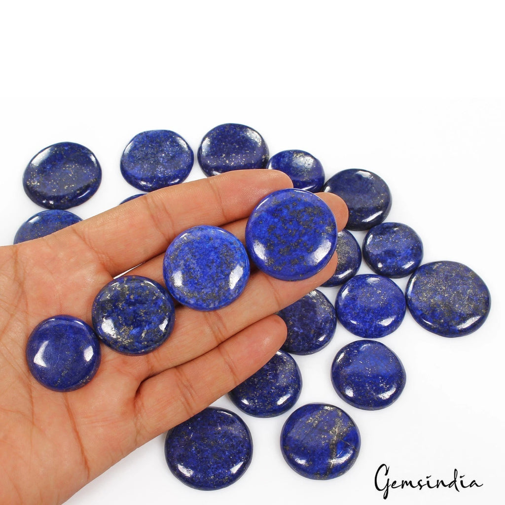 Lapis Lazuli Lot, Loose Gemstone, Color Enhanced, Blue — 20 Pieces, 25mm to 33mm, 1000 Ct, Afghanistan