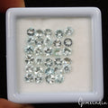 Round Cut Natural Unheated Nice Blue Aquamarine 6.60Ct 4mm 29 pcs Gemstones Lot