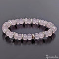 Natural Rose Quartz Stone Bracelet 8mm Pink Crystal Stretch Bracelet Handmade