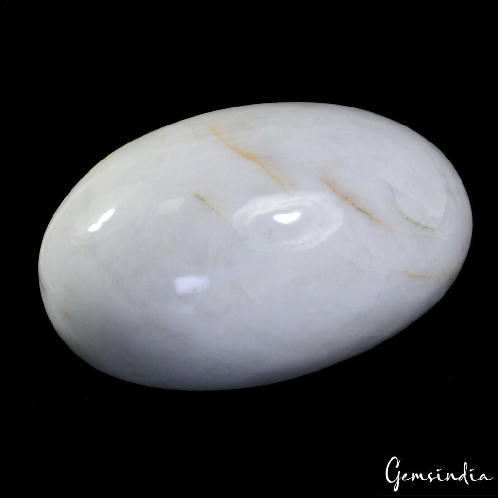 Big 8.2 Kilo Natural White Calcite Crystal Healing Mineral Egg Cabochon Gemstone