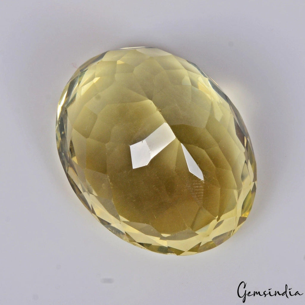 66.50Ct Natural Lemon Citrine Oval Cut Loose Certified Unheated Gemstone, Brazil