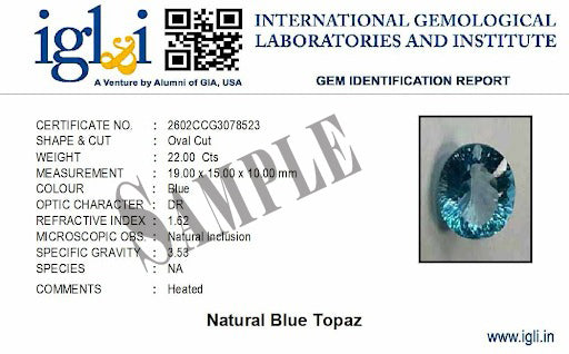 Blue Topaz Loose Gemstone, Cushion Concave Cut, Heated — 20x16x11 mm, 31.20 Ct, Brazil