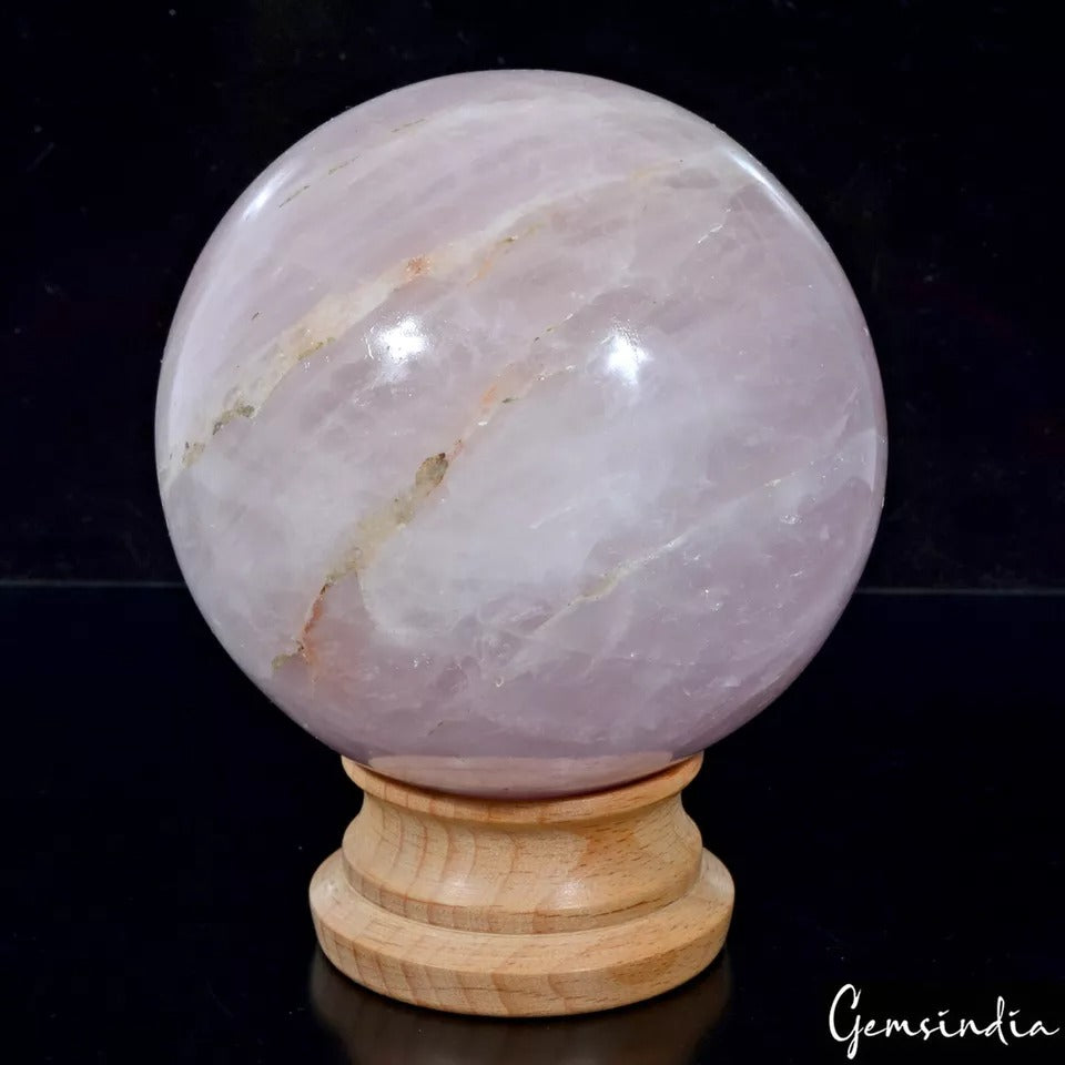3940 Cts Natural Untreated Pink Rose Quartz Huge Sphere Crystal Minerals Healing