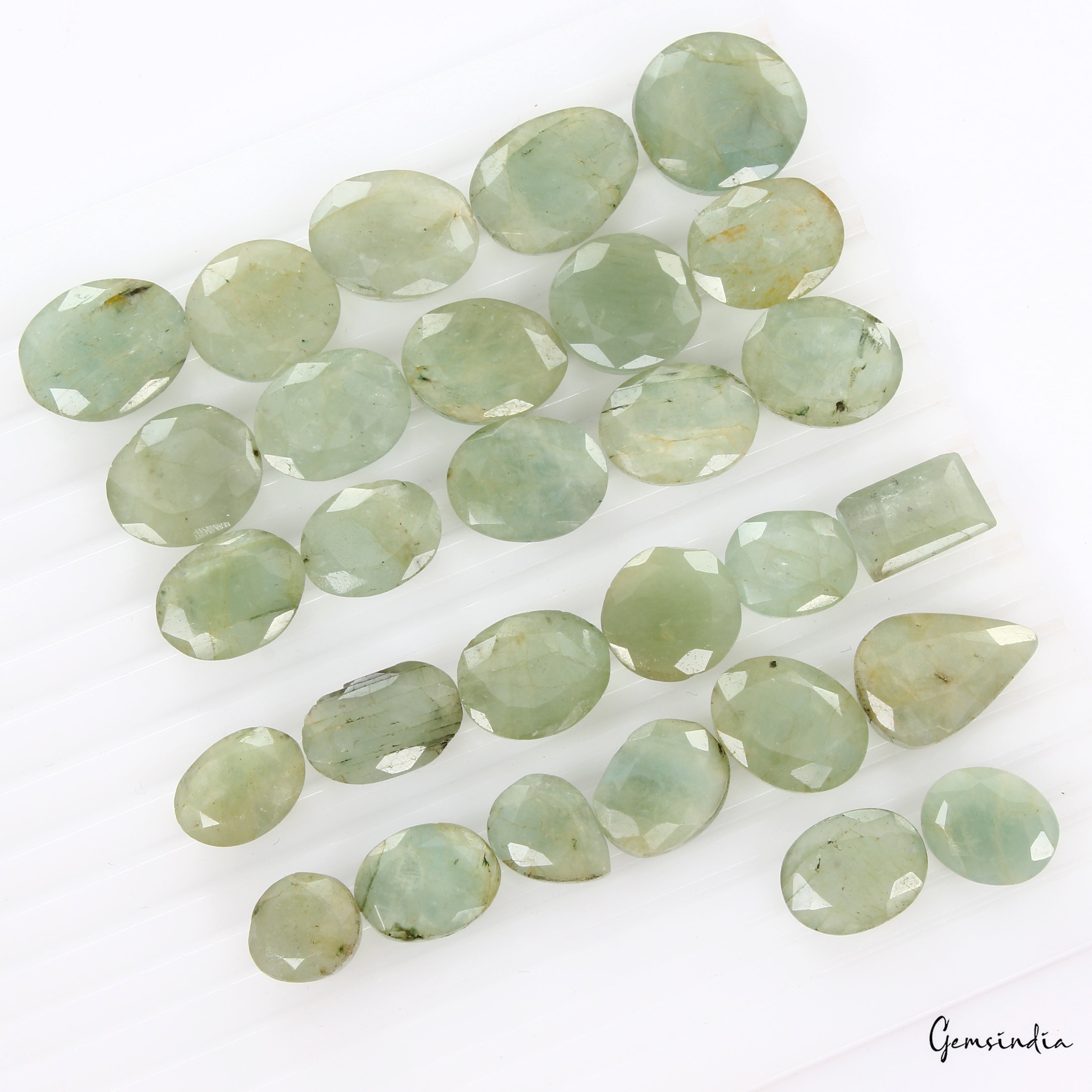 29 Pcs Natural Green Beryl Aquamarine Mix Cut Loose Untreated Gemstones~ 420 Cts