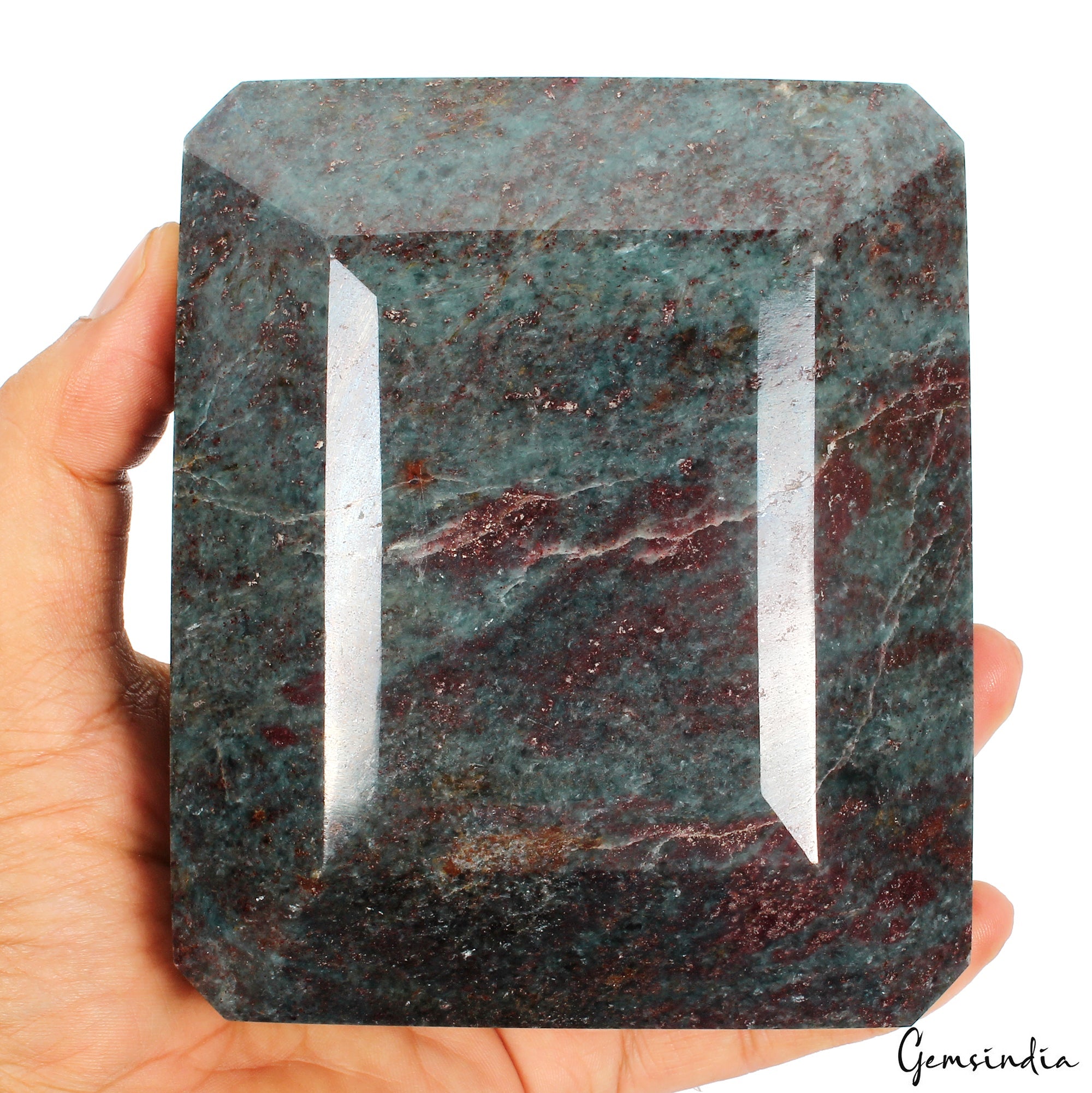 2.4 Kilo Natural Ruby Kyanite Octagon Cut Untreated Huge Earth Mined Gemstone
