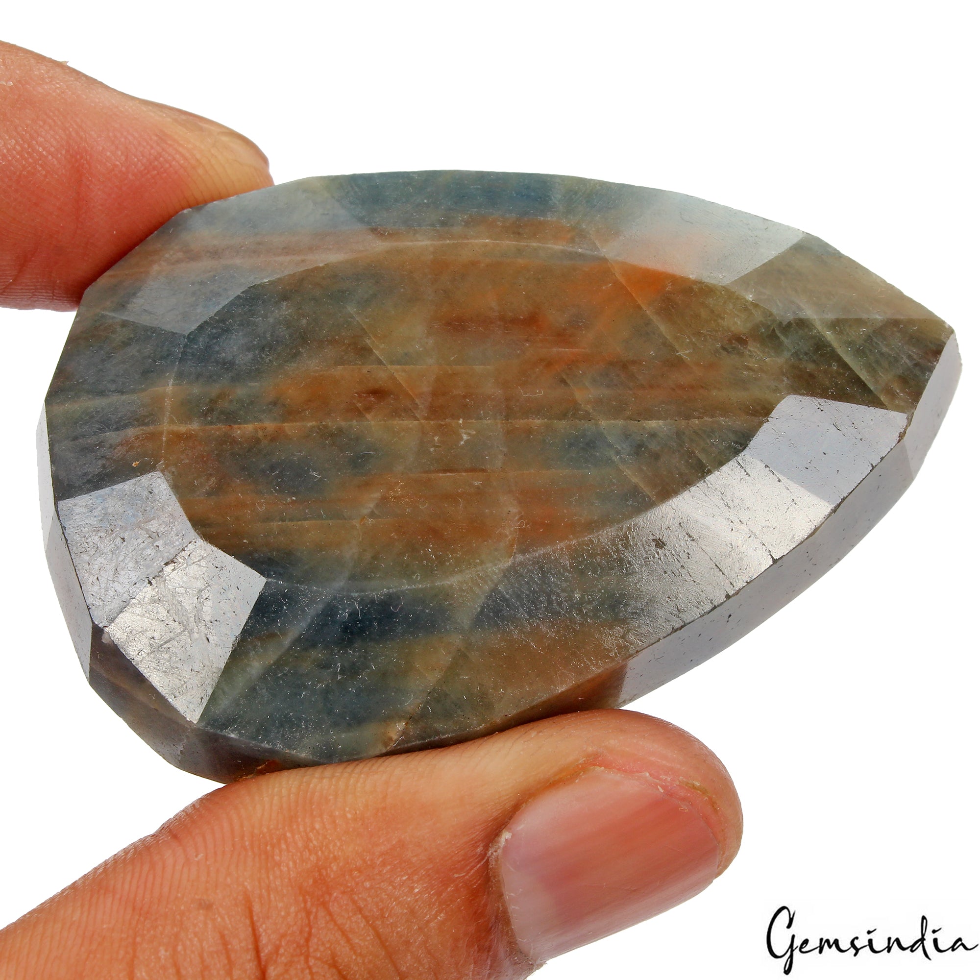 440 Cts Natural Untreated Brown Blue Sapphire Pear cut Loose Madagascar Gemstone