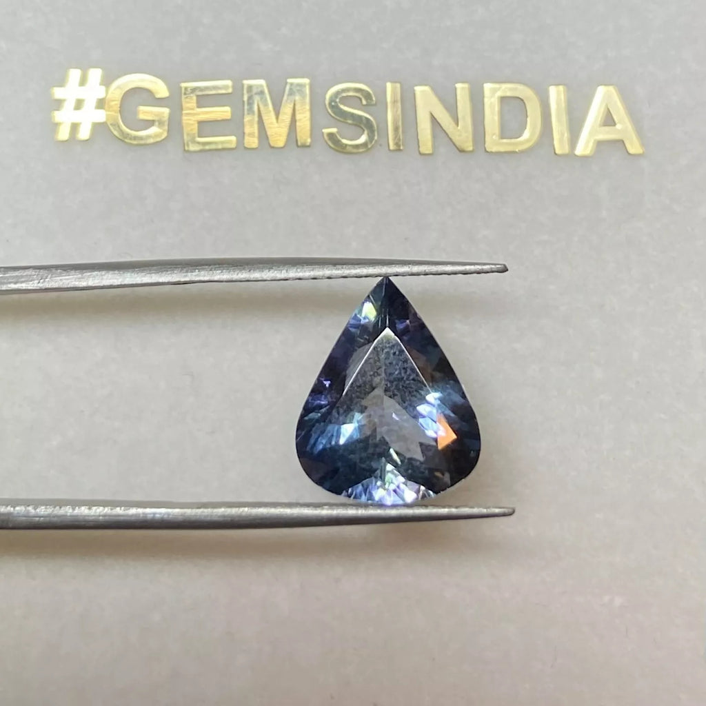 Tanzanite Loose Gemstone, Pear Cut, Untreated — 12x9x5 mm, 3.35 Ct, Tanzania