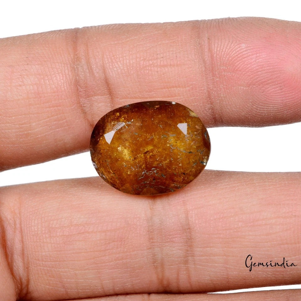 Tourmaline Loose Gemstone, Untreated, Brown — 19x14x10 mm, 23.30 Ct