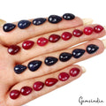 Certified 134.40 Cts/42 Pcs Natural Red Ruby Blue Sapphire Pear Cab Jewelry Gems