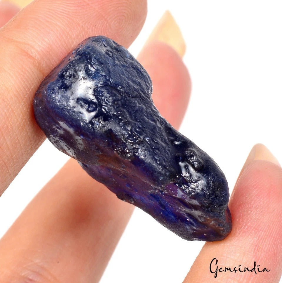 82.40 Cts Natural Ceylon Sapphire Rough Vibrant Blue Stunning Loose Gemstone