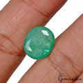 Certified Natural Colombian Green Emerald 6.60 Cts Oval Cut Untreated Gemstone