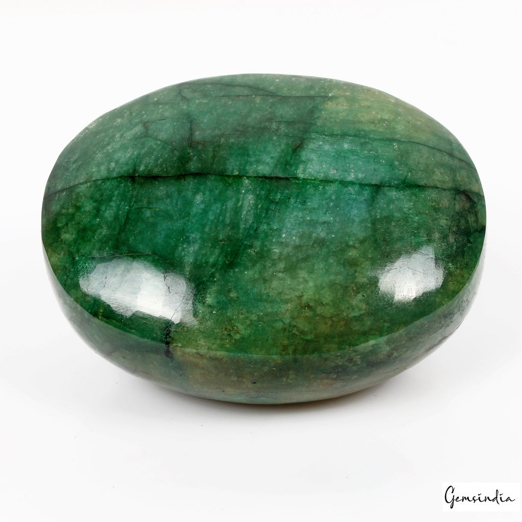 1120Ct Natural Huge Green Emerald Earth-Mined Museum Size Oval Cabochon Gemstone