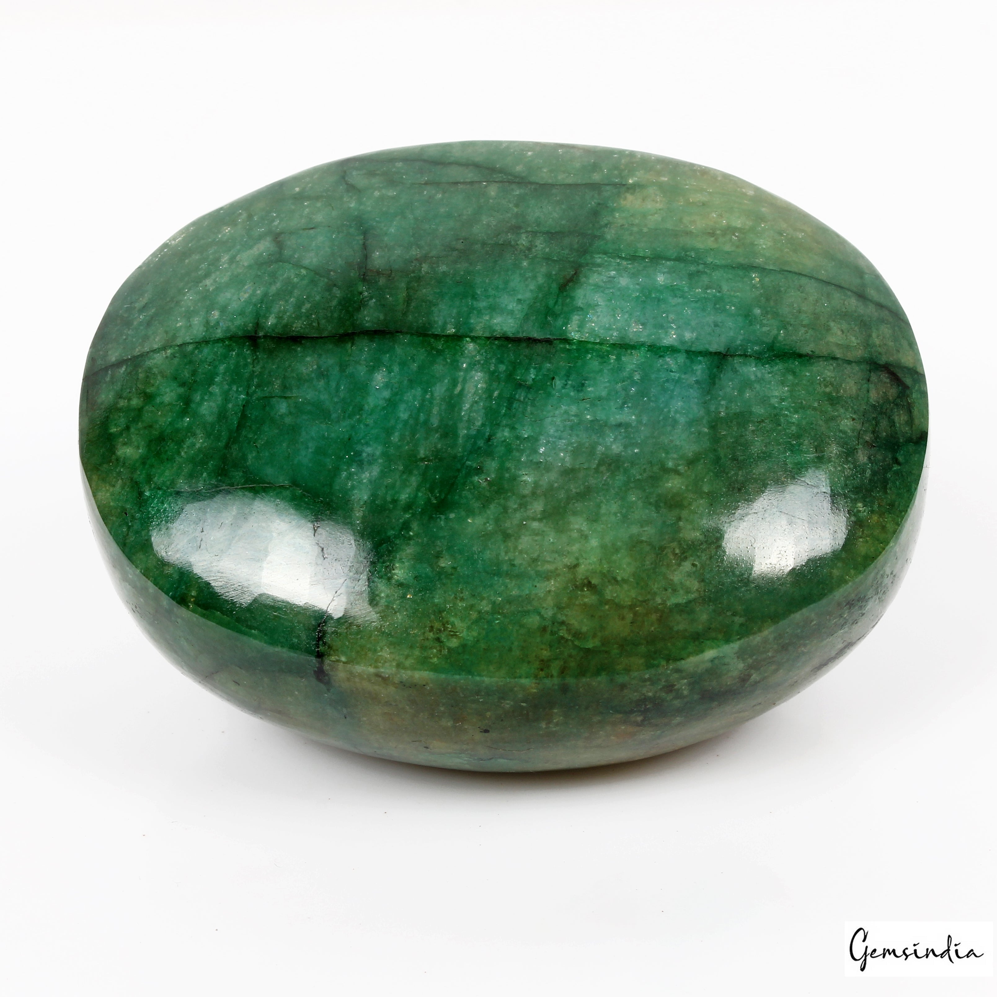 1120Ct Natural Huge Green Emerald Earth-Mined Museum Size Oval Cabochon Gemstone