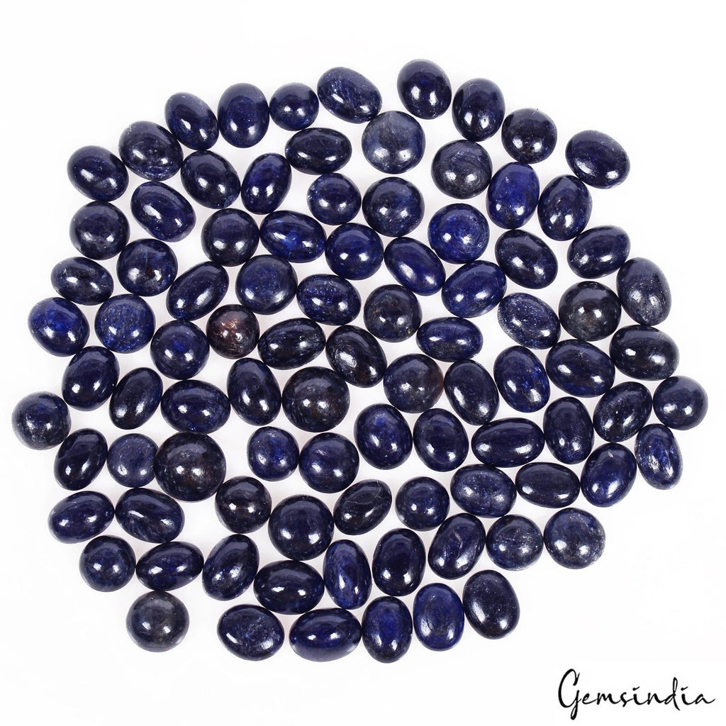 240 Ct Natural Blue Sapphire Oval Cab 6-9mm Loose Wholesale Gemstones Lot~92 Pcs