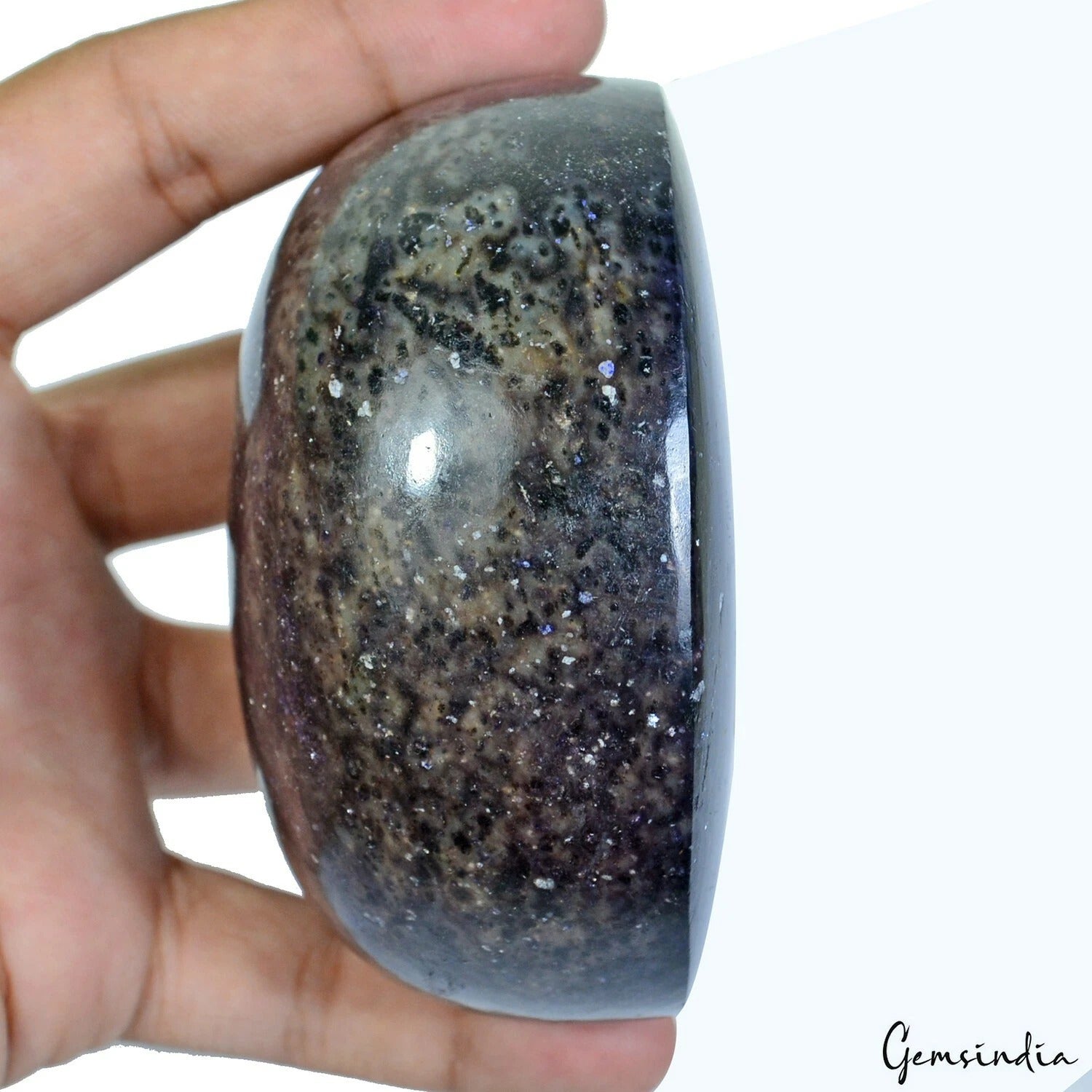 African Blue Sapphire Cabochon — 89x73x47 mm, 2980 Ct, Madagascar