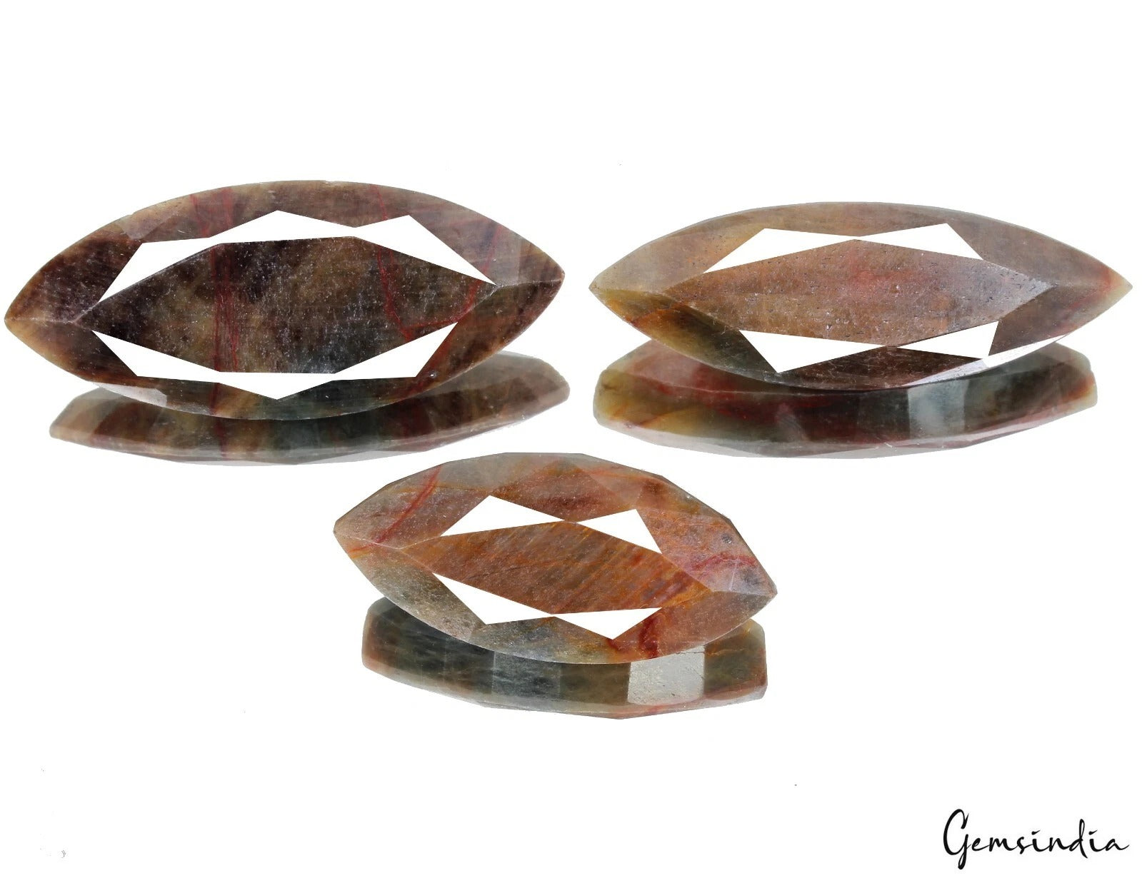 830 Cts/3 Pcs Natural Untreated Brown Sapphire Marquise Cut Loose Wholesale Gems