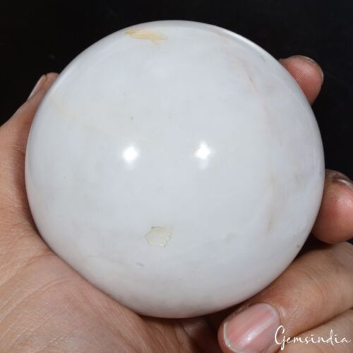 Calcite Sphere, Untreated, White — 3.1" in diameter, 2870 Ct