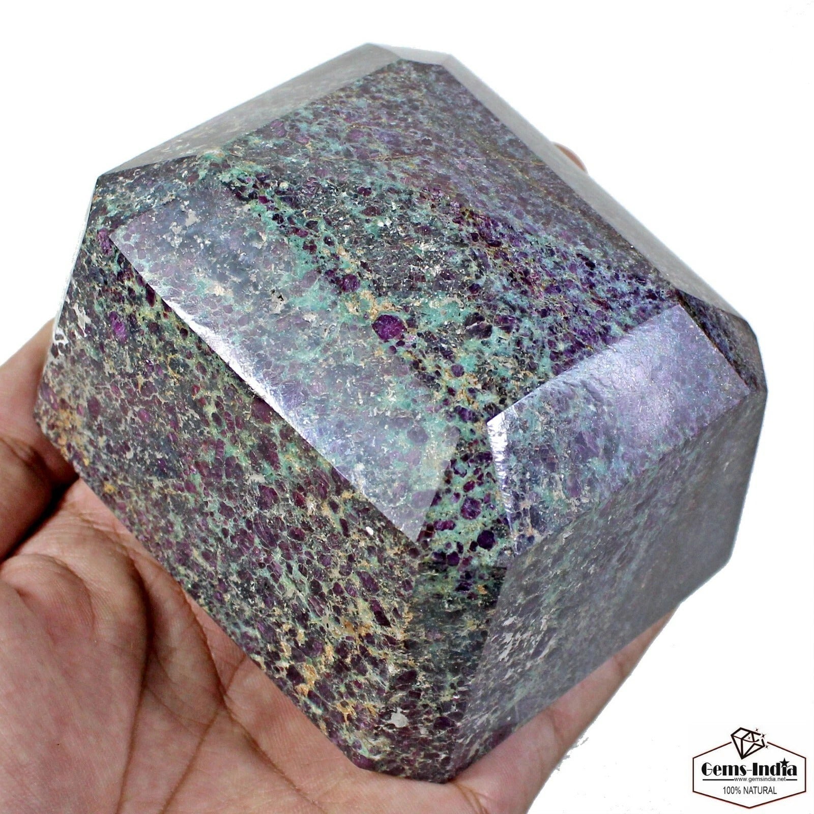 1.3 Kg Natural Untreated Ruby In Fuchsite Huge Size Octagon Cut Earth Mined Gem
