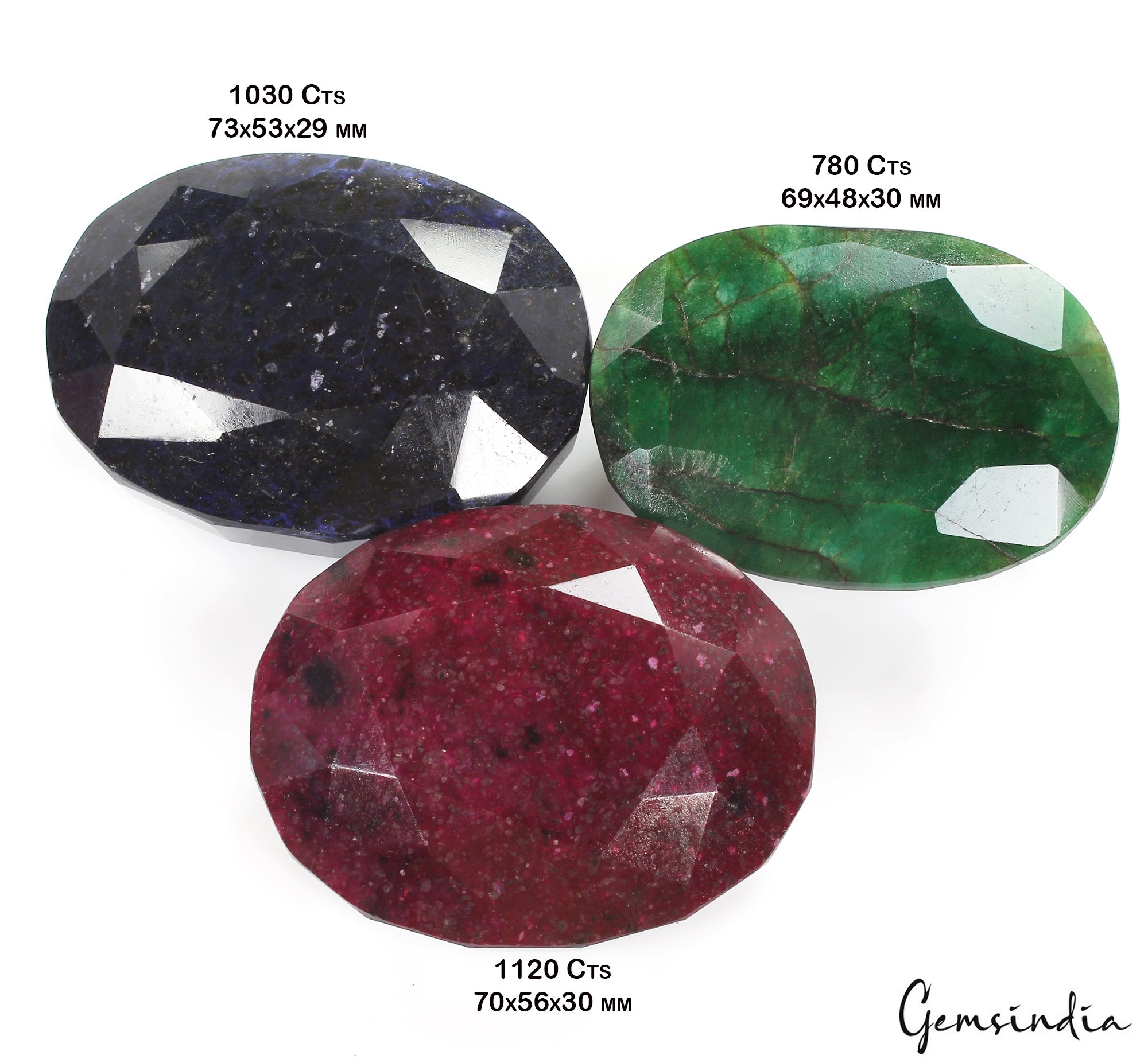 2930 Ct Natural Ruby Emerald Sapphire Oval Cut Huge Size Loose Gemstones 69-73mm