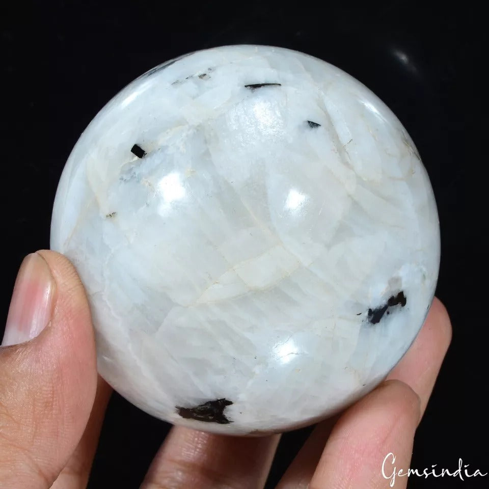 1890Ct Natural Moonstone With Blue Shine Gem Sphere/Ball Healing Crystal Mineral