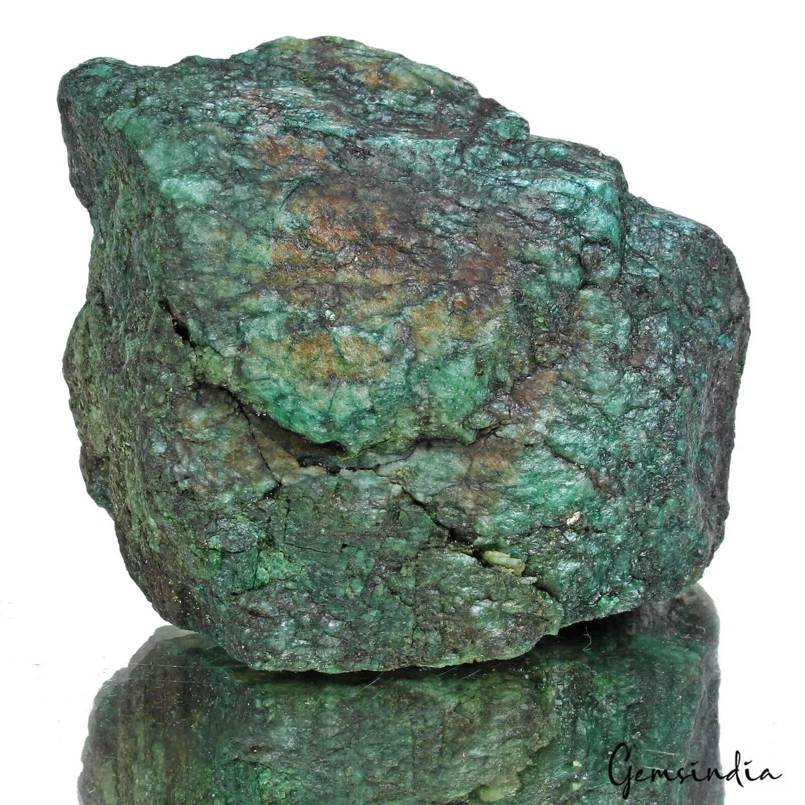 Emerald Rough Specimen, Color Enhanced, Green — 100 x 82 x 47mm, 0.588 Kg (2940 Ct), Brazil