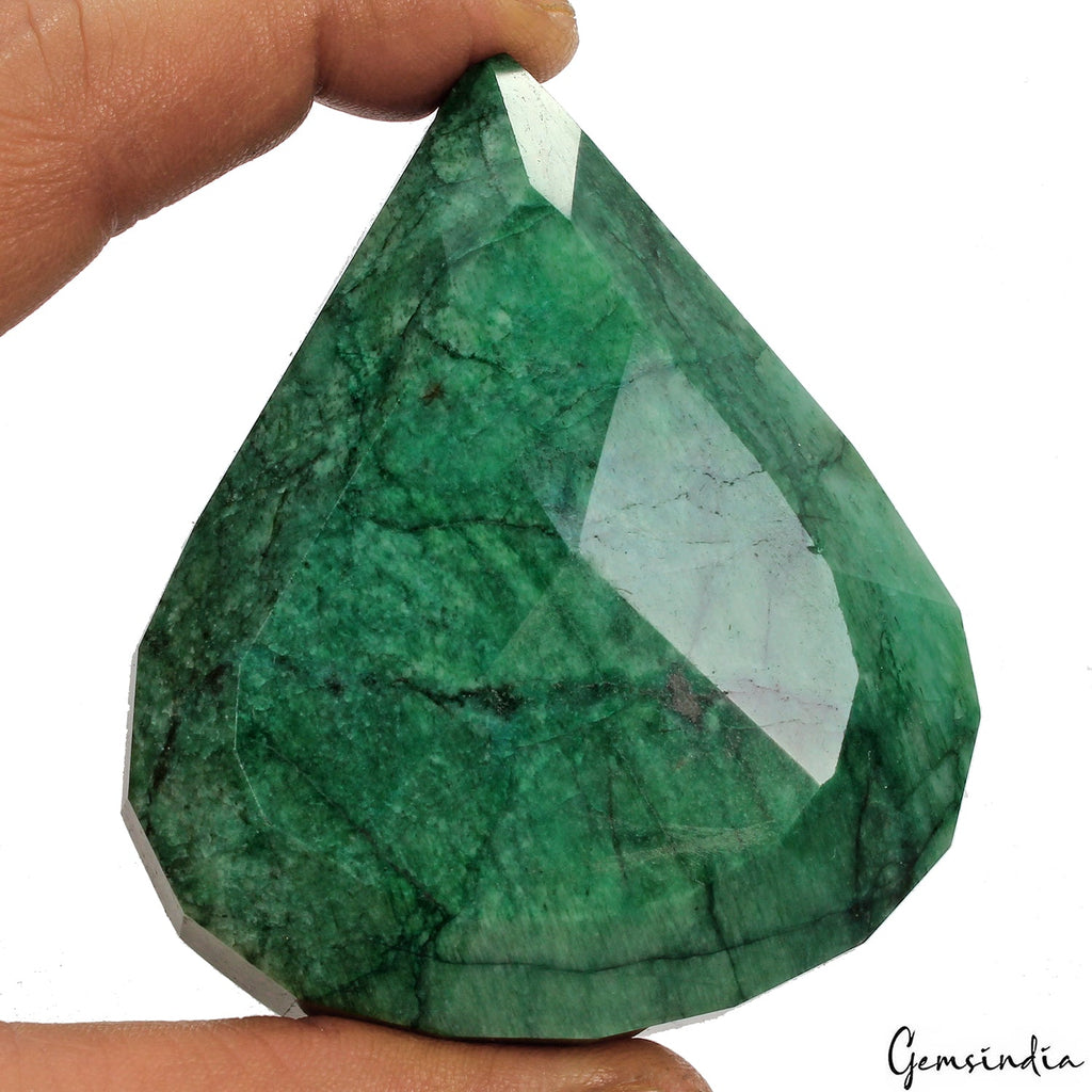 970 Ct Natural Pear Cut Faceted Emerald Earth Mined Museum Size Loose Gemstone