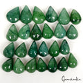Certified 320 Ct/26Pcs Natural Brazilian Green Emerald Pear Cab Gems For Jewelry