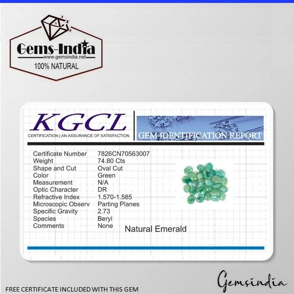 Certified 74.80 Ct/27 Pcs Natural Colombian Green Emerald Oval Cut Loose Gem Lot