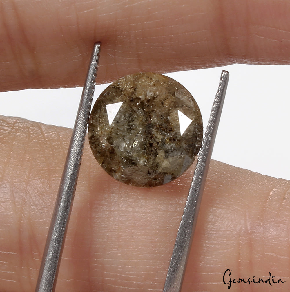 4.71 CT 100% Natural Loose Salt And Pepper Diamond, Round Brilliant Cut Diamond