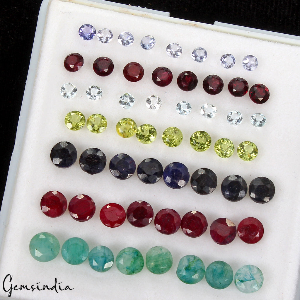 Tanzanite Lot, Loose Gemstone, Untreated — 56 Pieces, 2.5mm to 6mm, 25.10 Ct