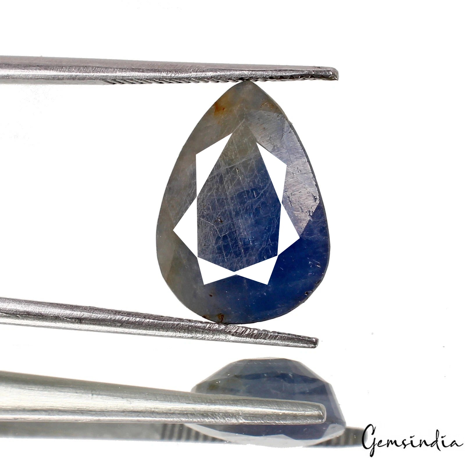 7.80 Ct Natural Blue Sapphire Certified Pear Cut Untreated Ring Size Gemstone