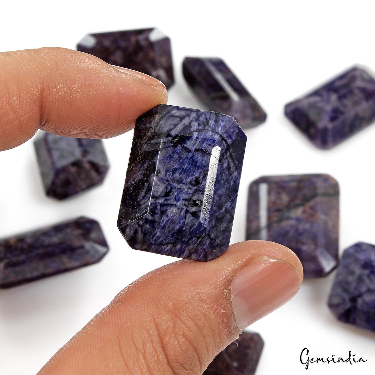 680 Ct Natural Blue Sapphire Octagon Cut Faceted Loose Jewelry King Gem Lot 10Pc