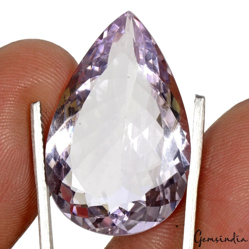 Amethyst Loose Gemstone, pear Cut, Untreated — 27x17x8mm, 22.20 Ct