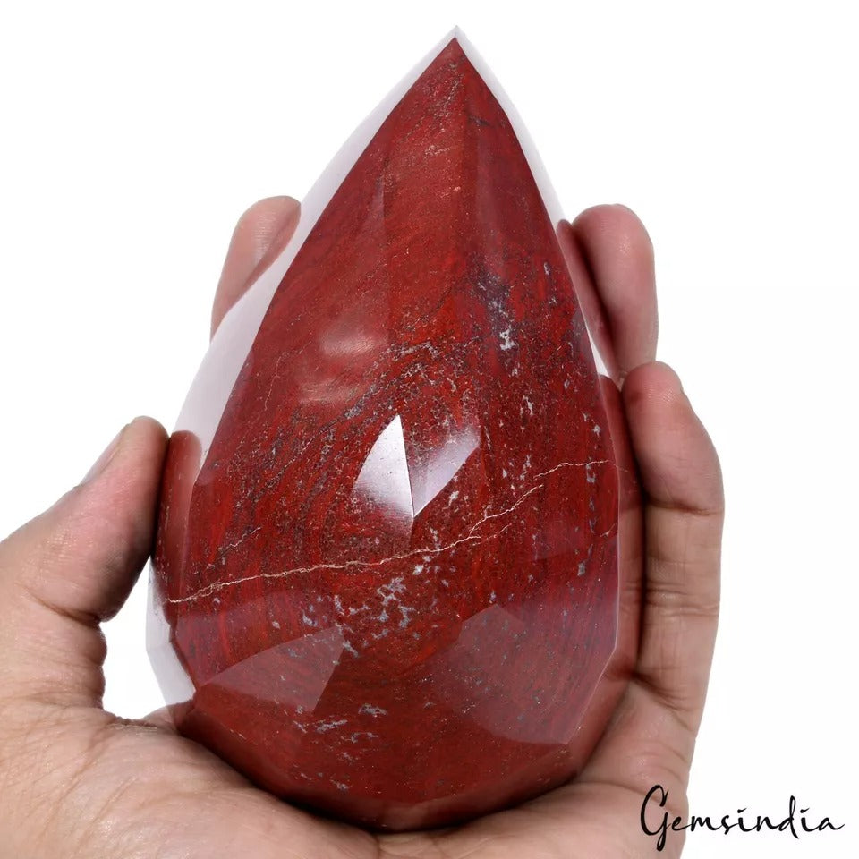 4200Ct Natural Red Jasper Pear Faceted Museum Size Earth Mined Untreated Gems NM