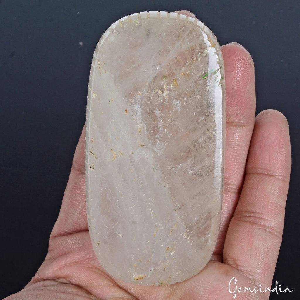 970 Ct Natural Untreated White Quartz Oval Hand Carved Huge Size Loose Gemstone