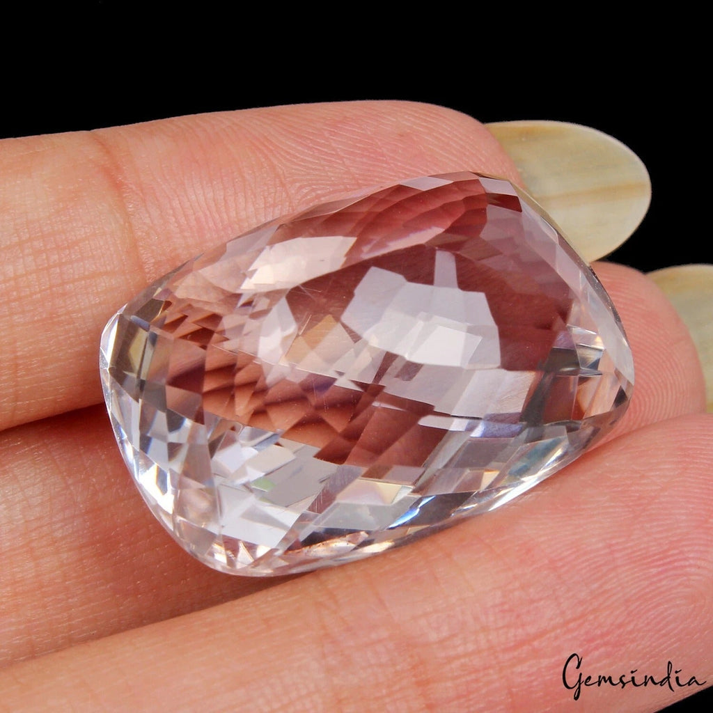 Natural Untreated Bolivian Amethyst Cushion Checker Cut Loose Gemstone 50.90 Cts