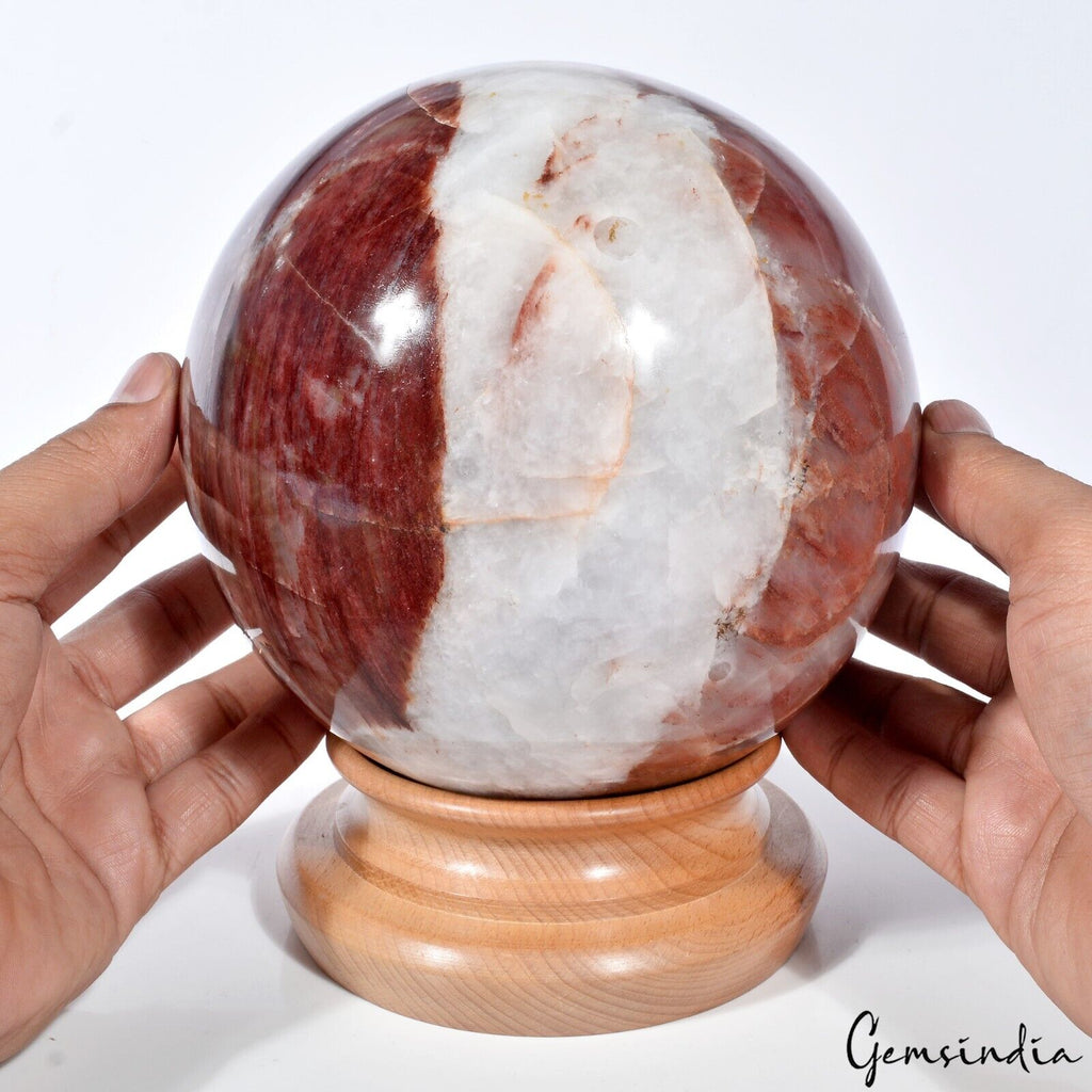 Superb 5.2 Kg Natural Bi Color Jasper Polished Crystal Mineral Sphere/Home Deco"