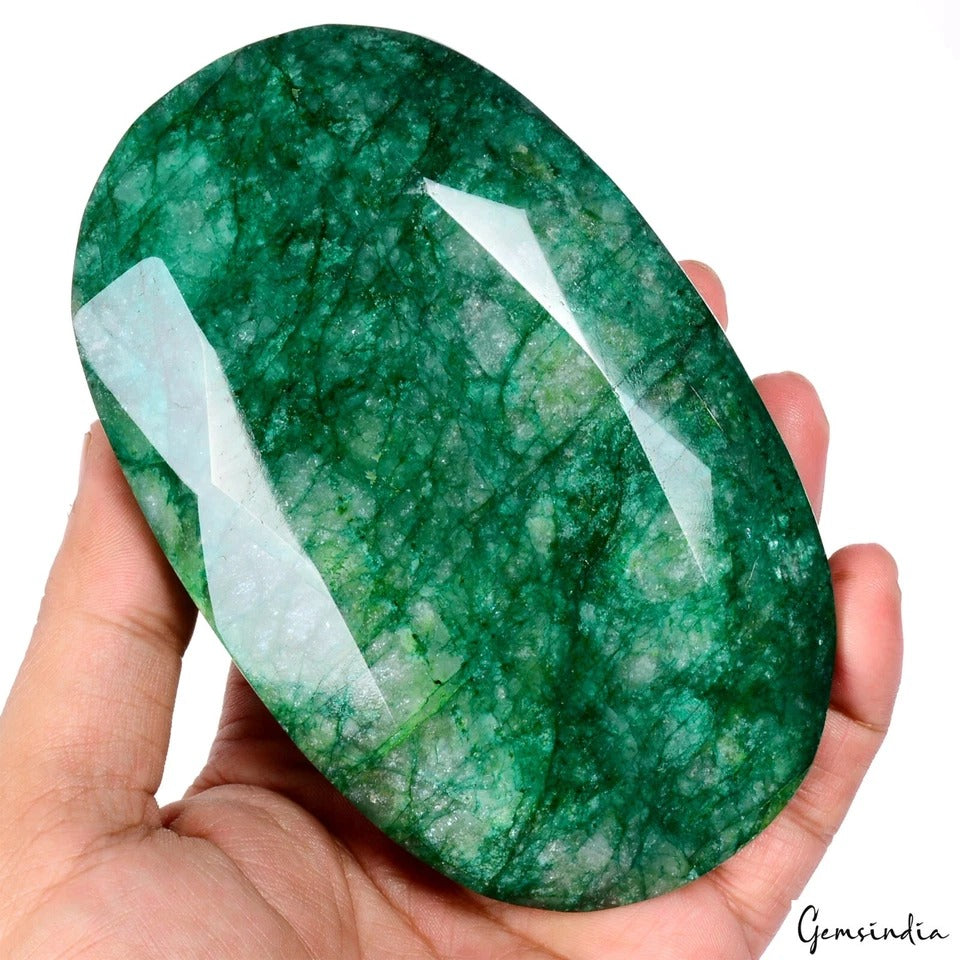 Emerald Loose Gemstone, Color Enhanced, Green — 126x78x37 mm, 3300 Ct, Brazil